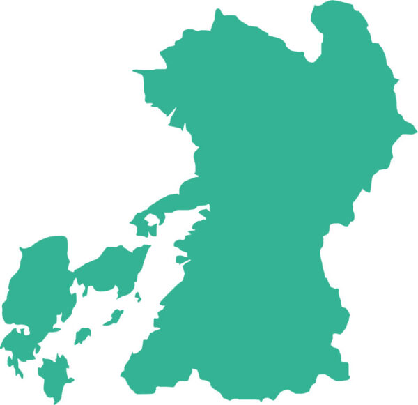 熊本県の地図